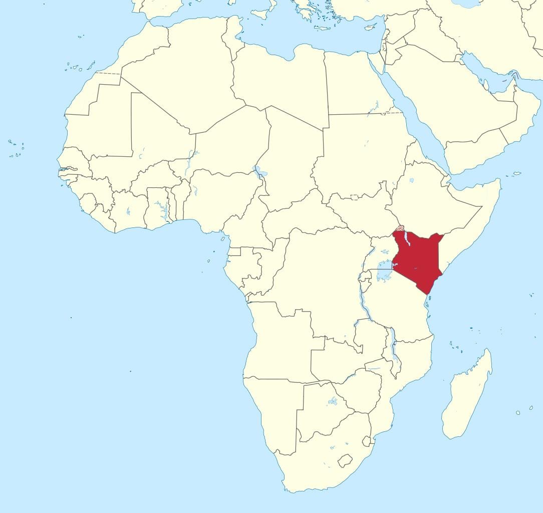 வரைபடம் ஆப்பிரிக்கா காட்டும் கென்யா