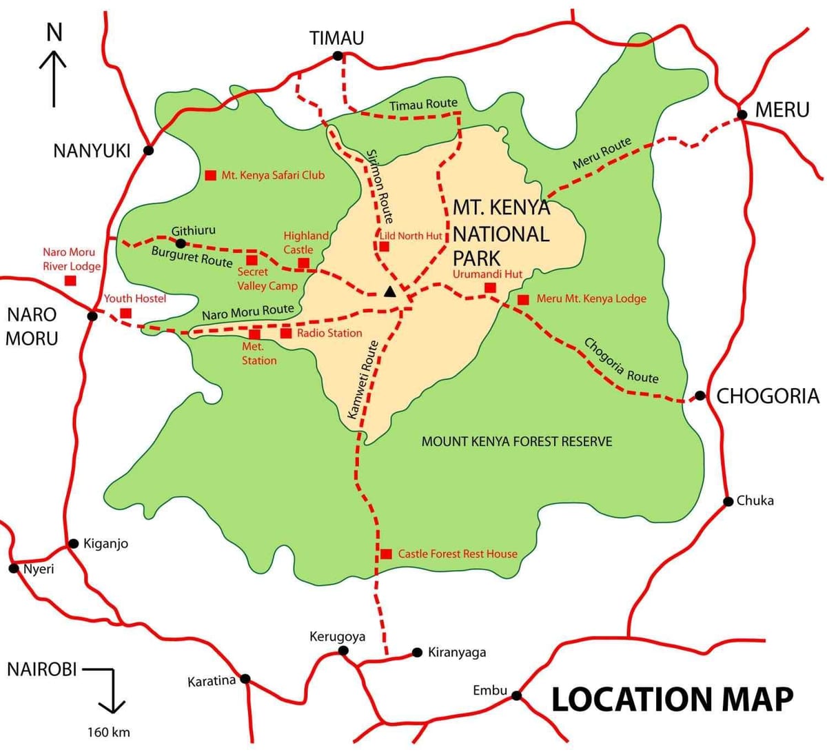 வரைபடம் மவுண்ட் கென்யா
