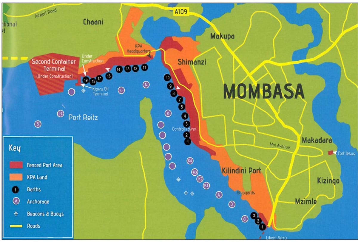 வரைபடம் mombasa கென்யா