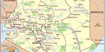கென்யா சாலை வரைபடம் விரிவான