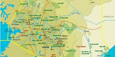 வரைபடம் கென்யா vegetation