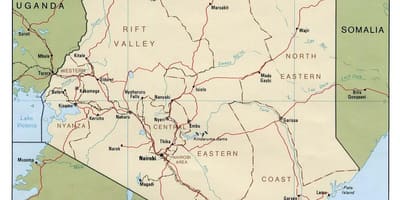 கென்யா ஆறுகள் வரைபடம்