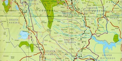 வரைபடம் மத்திய கென்யா