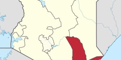 வரைபடம் கோஸ்ட் மாகாணத்தில் கென்யா